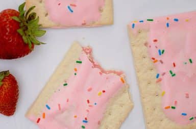 Pop Tarts cut in half