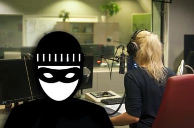 robbing the radio station