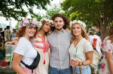 Midsommar festival goers