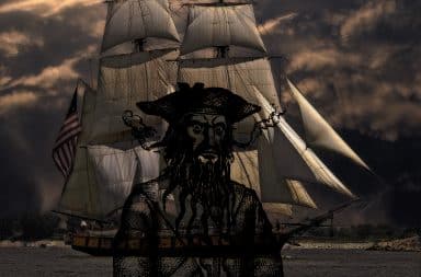 Captain Blackbeard's pirate ship