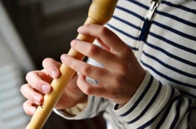 playing the recorder