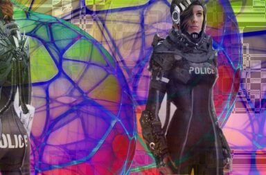 futuristic police look out