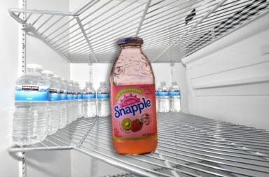 snapple in the fridge