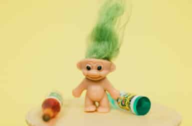 Troll Doll with green hair