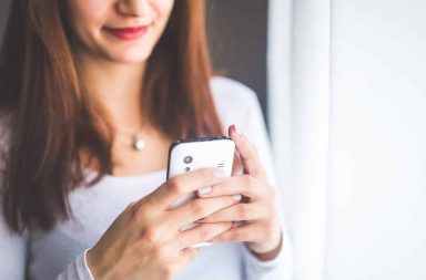 woman texting