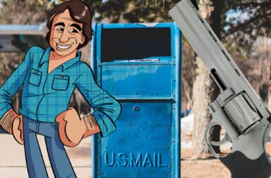A handgun, US mailbox, and Tony Danza