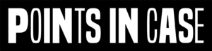 Points in Case logo horizontal black boxed