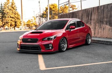 Subaru WRX red sport