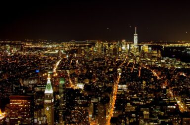new york city at the night time