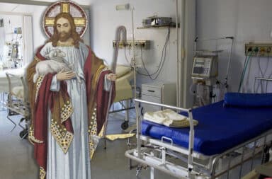 jesus is a doctor in the hospital
