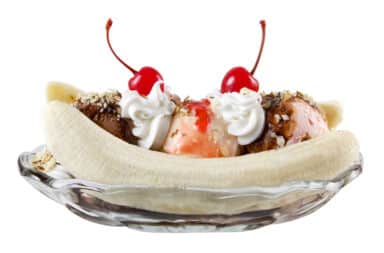 the ice cream treat known as the banana split