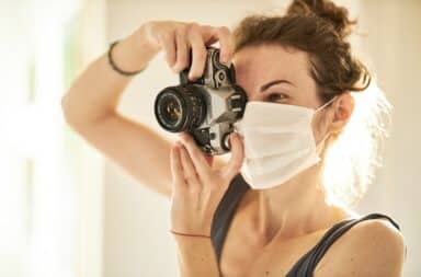 quarantine mask photo camera