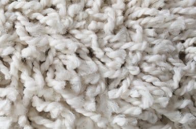 White shag rug