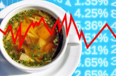 stock market and soup