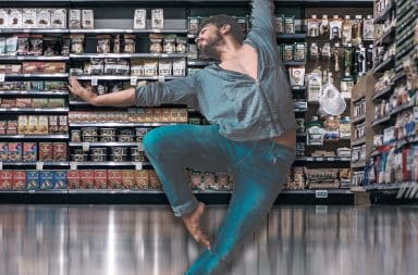 dancing in the store