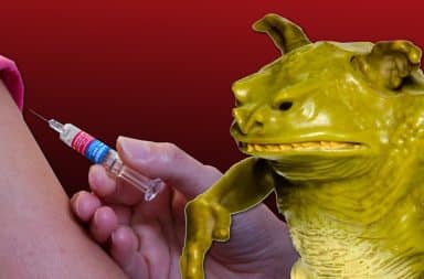 goblin and a vaccine