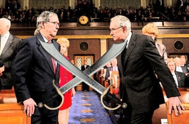 Senators with swords