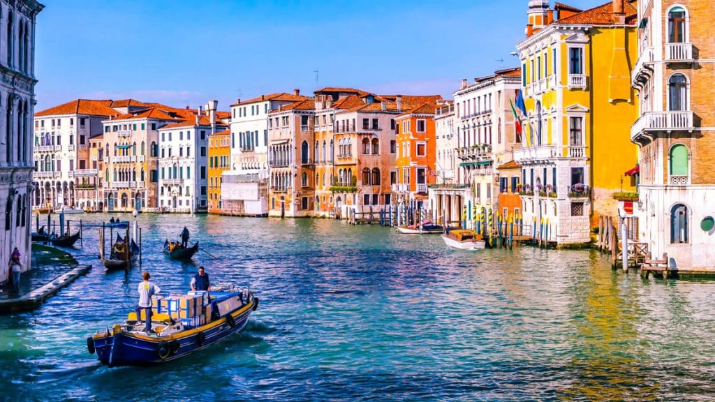 Venice canal boat