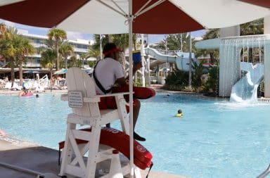 Life guarding the pool