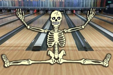 skeleton bowling