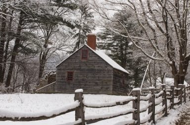 snowy farm