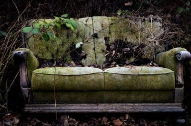 abandoned couch