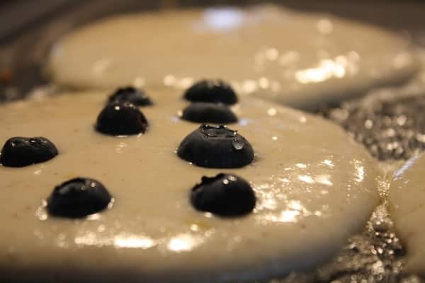 Blueberry pancake batter