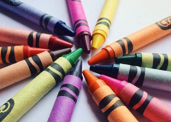 Crayons in a circle