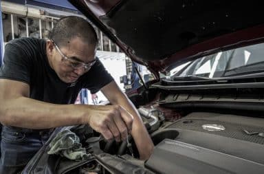 getting under the hood of the old car