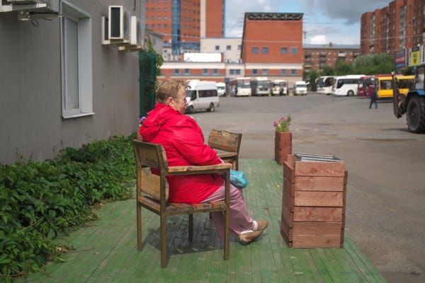 Sue Sweeney outside in a chair