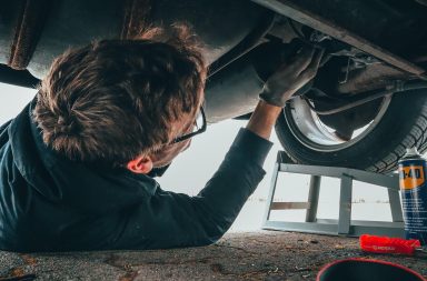 Car maintenance underneath