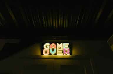 Game Over light-up sign