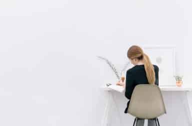 woman at a desk