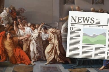 julius caesar assassination newspaper