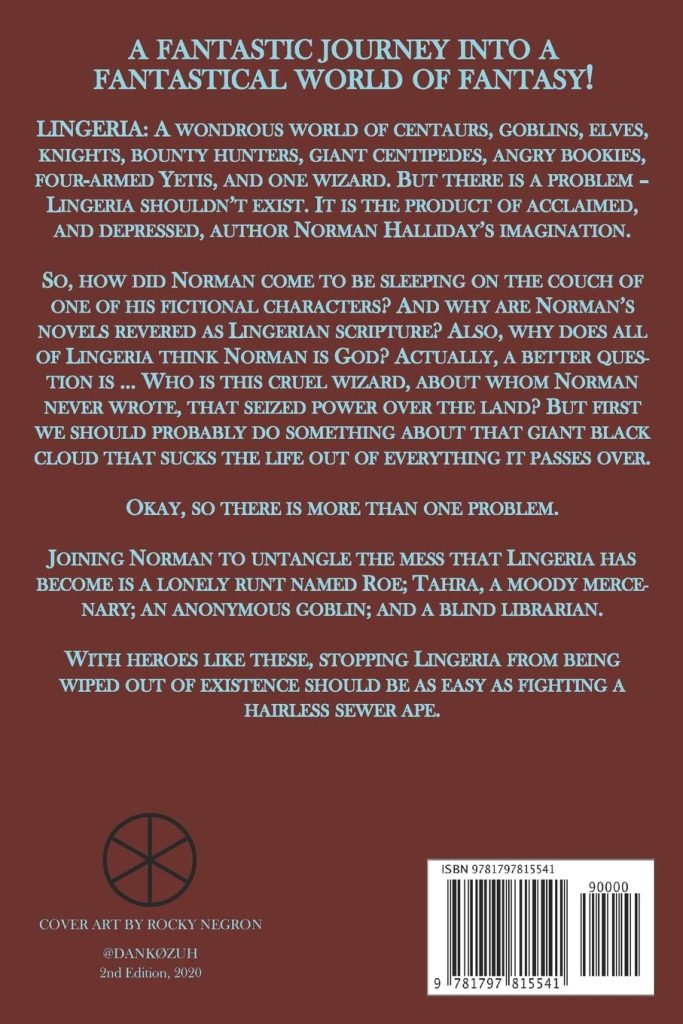Lingeria: Book One of One (back cover)