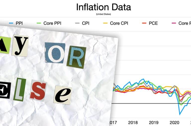 ransom note over an inflation chart