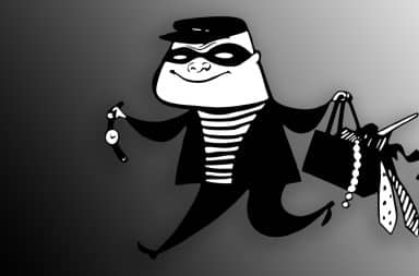 burgler's getting away with all the stuff!