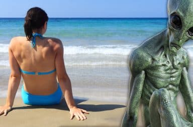 alien on the beach