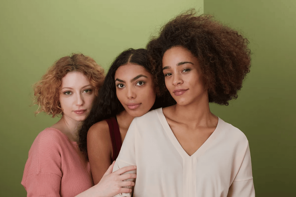 Ladies holding tight
