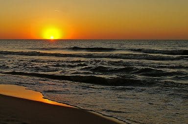 sunset on the beach