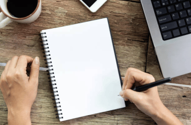 Pen in hand writing