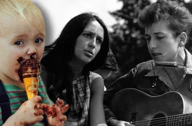 bob dylan and a toddler