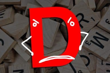 letter D is not happy