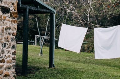 a blanket hung to dry gorgeous