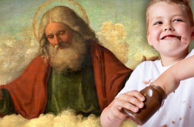 a little kid and the big man (GOD)