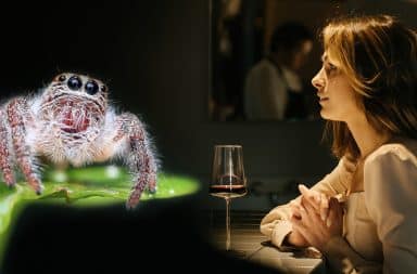 woman on a date with a spider