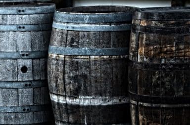 wooden kegs