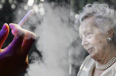 old woman smoking weed hell yeah