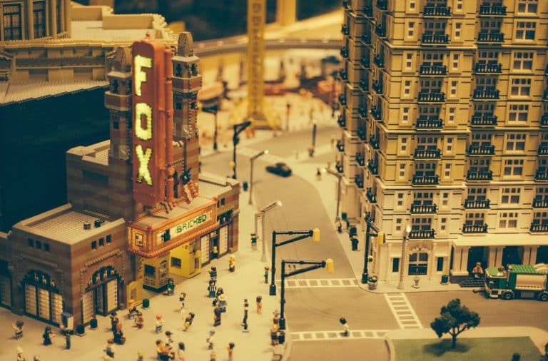a city made of legos