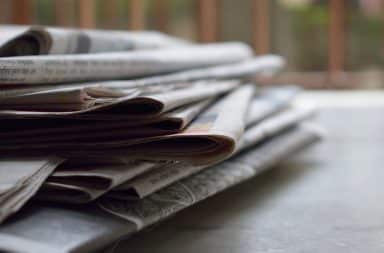 stack of newspapers